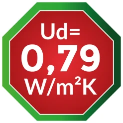 SplenDoor Premium-Haustür Passivedoor Uppsala energiesparend weiss 100 x 210 cm rechts