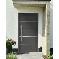 SplenDoor Premium-Haustür Passivedoor Visby RC2 energiesparend einbruchsicher anthrazit 100 x 210 cm links
