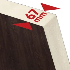 SplenDoor Premium-Haustür Passivedoor Bergen energiesparend nussbaum 100 x 210 cm links