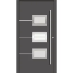SplenDoor Premium-Haustür Passivedoor Bergen RC2 energiesparend einbruchsicher anthrazit 100 x 200 cm rechts