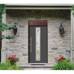 SplenDoor Premium-Haustür Passivedoor Malmo RC2 energiesparend einbruchsicher anthrazit 100 x 200 cm links