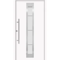 SplenDoor Premium-Haustür Passivedoor Malmo RC2 energiesparend einbruchsicher weiss 100 x 200 cm links