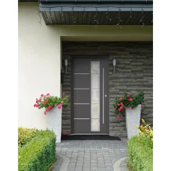 SplenDoor Premium-Haustür Passivedoor Uppsala RC2 energiesparend einbruchsicher anthrazit 110 x 210 cm rechts