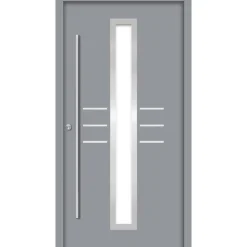 SplenDoor Premium-Haustür Passivedoor Lund energiesparend grau 100 x 200 cm links