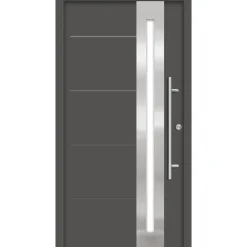 SplenDoor Premium-Haustür Passivedoor Eksjo energiesparend anthrazit 110 x 210 cm rechts