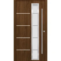 SplenDoor Premium-Haustür Passivedoor Uppsala energiesparend nussbaum 110 x 210 cm rechts