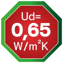 SplenDoor Premium-Haustür Passivedoor Kalmar energiesparend weiss 100 x 200 cm links