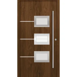 SplenDoor Sicherheitshaustuer Bergen RC2 92x210 Nussbaum, rechts