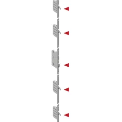 SplenDoor Sicherheits-Nebeneingangstuer NS4 RC2 88x198 Anthrazit rechts
