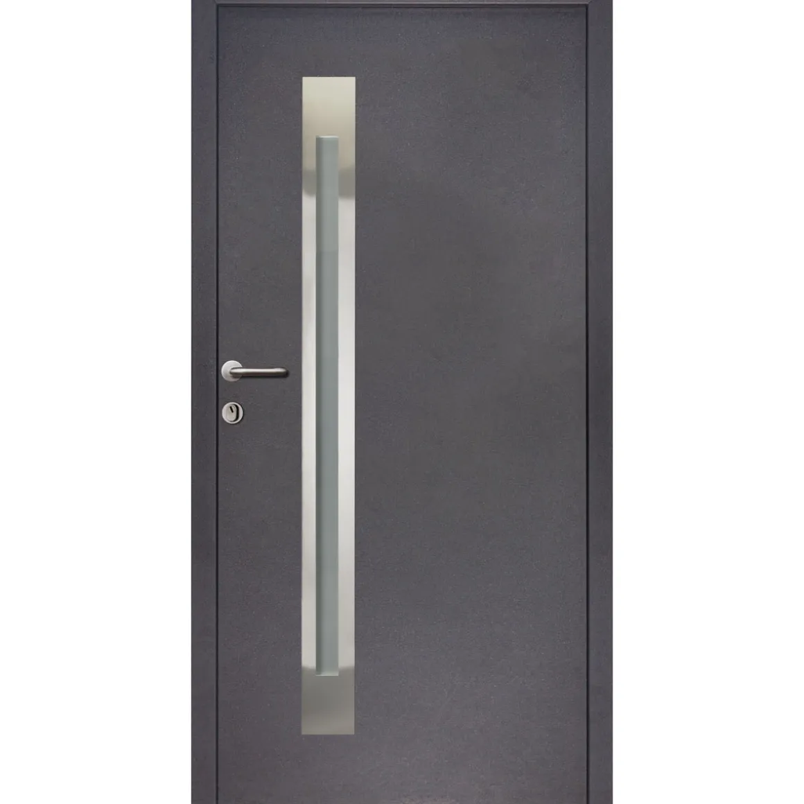 SplenDoor Sicherheits-Nebeneingangstuer NS4 RC2 88x198 Anthrazit links