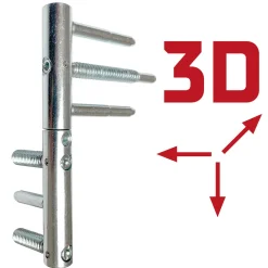 SplenDoor Sicherheits-Nebeneingangstuer NS3 RC2 98x198 Weiss rechts