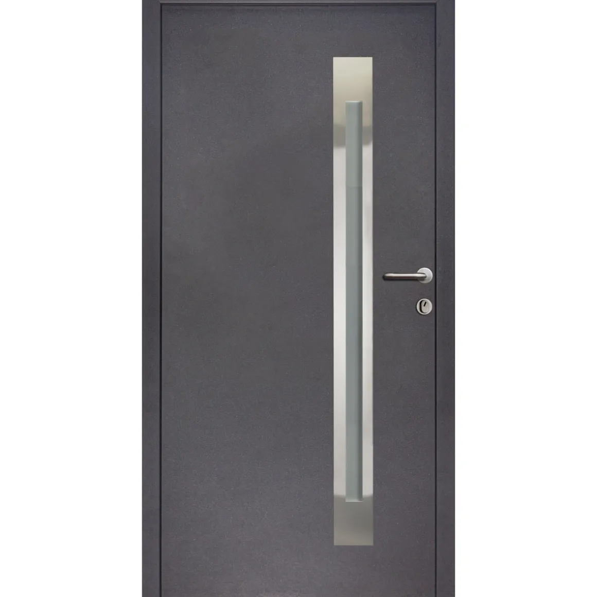 SplenDoor Sicherheits-Nebeneingangstuer NS4 RC2 98x198 Anthrazit rechts