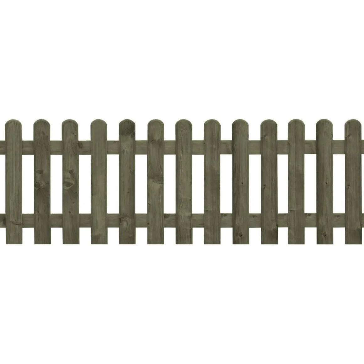 Staketenzaun gerade 180 x 60 cm Latten 20 x 90