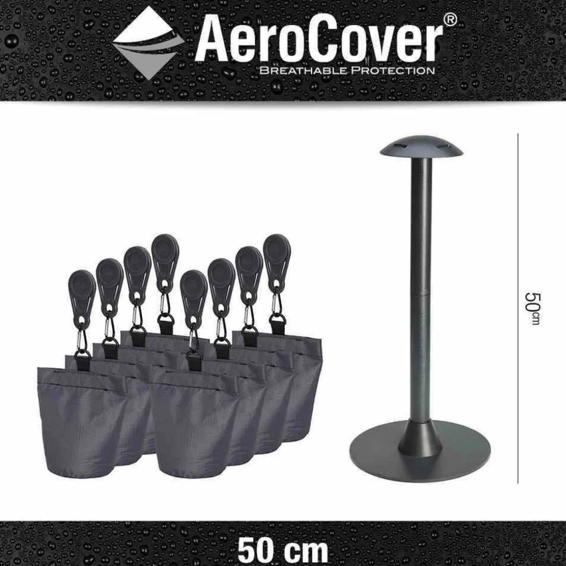 Stange und Säcke für Aero Cover Schutzhüllen