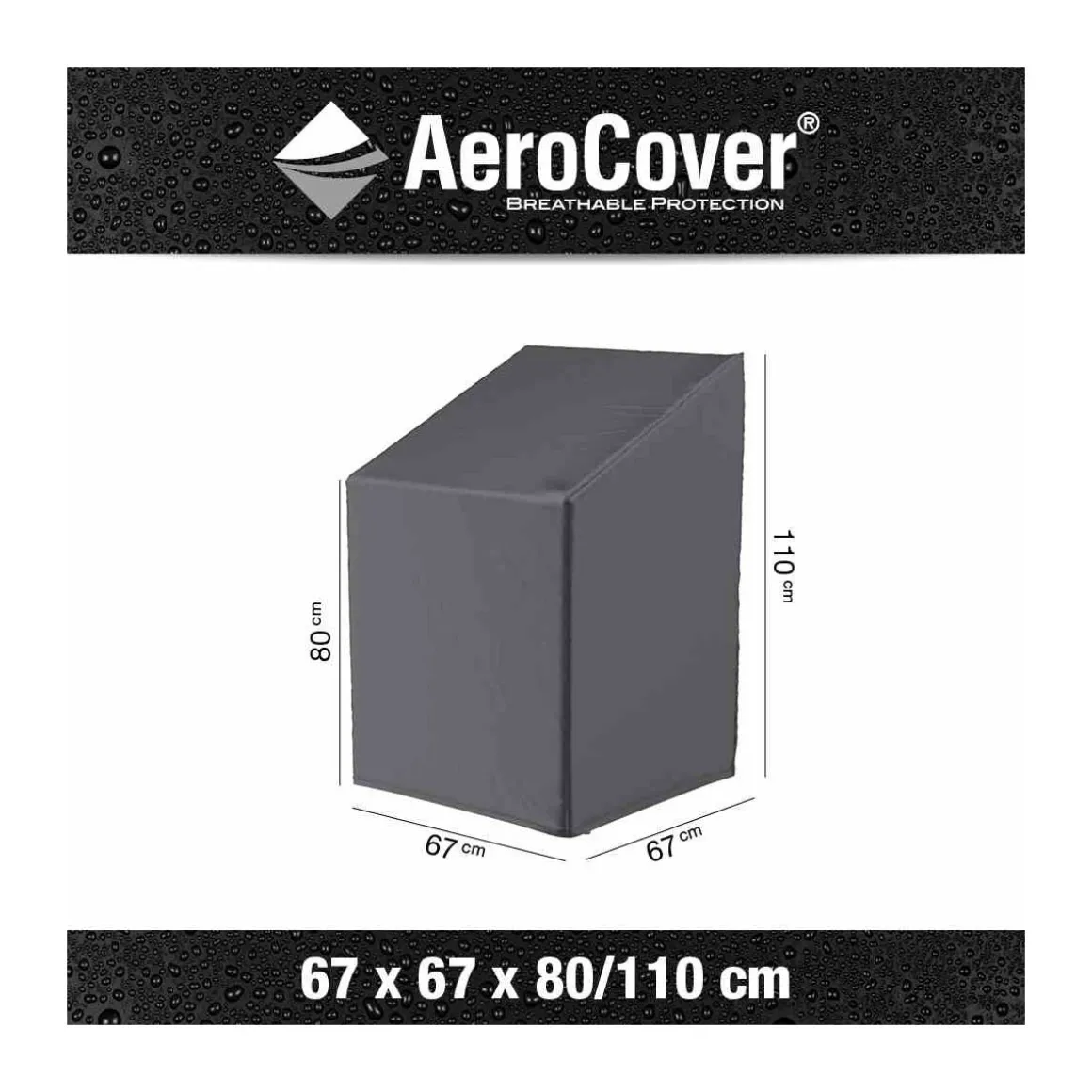 Stapelstuhlhülle AeroCover 67 x 67 x 80/110 cm atmungsaktiv