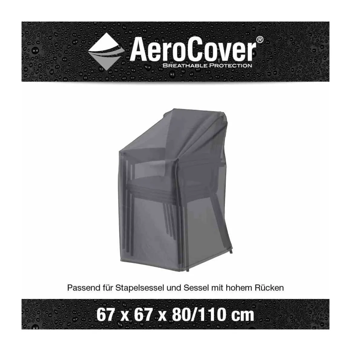 Stapelstuhlhülle AeroCover 67 x 67 x 80/110 cm atmungsaktiv