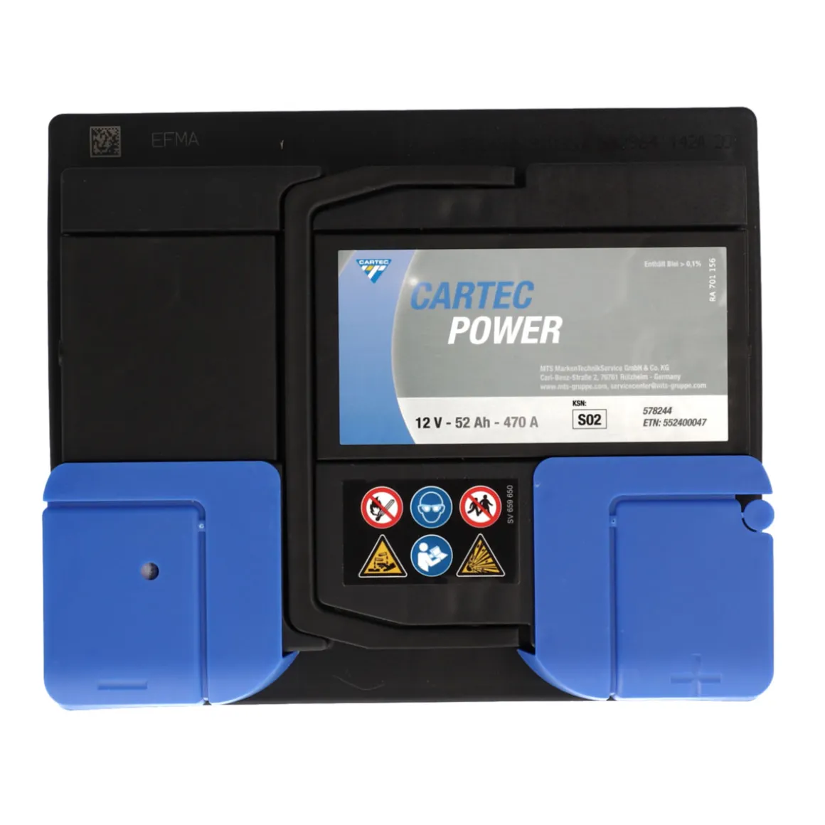 Starterbatterie POWER SLI 52 AH / 470 A