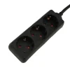Steckdosenleiste 5 m 3-fach schwarz