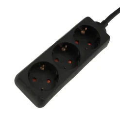 Steckdosenleiste 5 m 3-fach schwarz