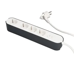 Steckdosenleiste GREENLINE weiß/anthrazit