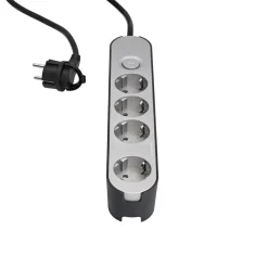 Steckdosenleiste GREENLINE silber/anthrazit