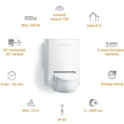 Steinel Infrarot Bewegungsmelder IS 130-2 weiß