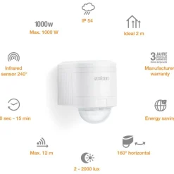 Steinel Infrarot-Bewegungsmelder IS 240 DUO weiß