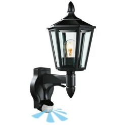 Steinel Klassische Außenleuchte L 15 S mit Bewegungsmelder Schwarz