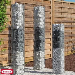 Steinsäule eckig 2- teilig 20 x 20 x 125 cm verzinkt