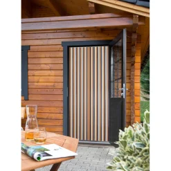 Streifenvorhang braun-beige