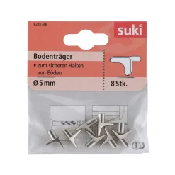 Suki Bodenträger Stahl Durchmesser 0,5 x 0,8 cm vernickelt 8 Stück