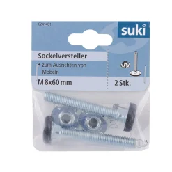 Suki Sockelversteller verzinkt 6 cm 2 Stück