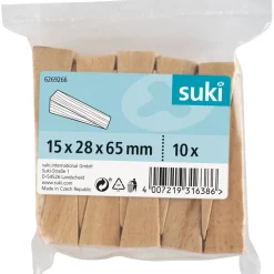 Suki Unterlegkeil 6,5 x 2,8 x 1,5 cm buche 10 Stück