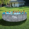 Summer Waves Elite Frame Pool 549x549x132cm Stein Grau