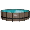 Summer Waves Elite Frame Pool 549x549x132cm Teak Optik