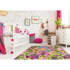 Teppich Sweet Village 140 x 200 cm Mehrfarbig