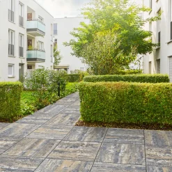 Terrassenplatte No 1 Bagattini Ellenica anthrazit-braun meliert 48 x 48 x 3,2 cm