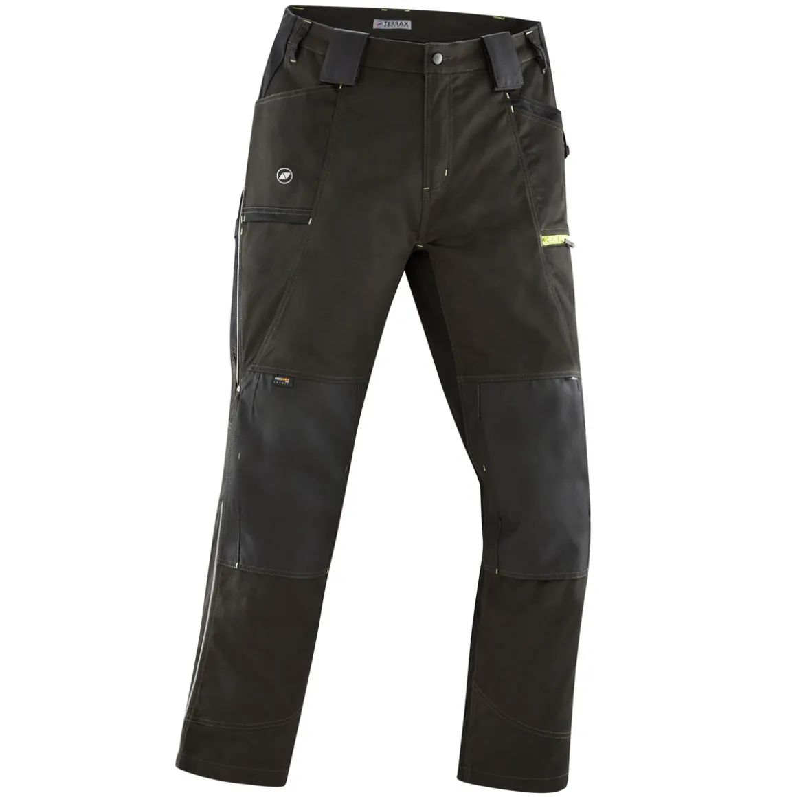 Terrax Workwear Arbeitshose dunkelgrün-limette Größe 54