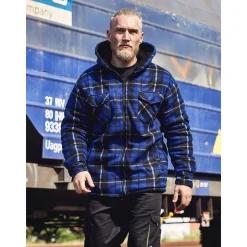 Terrax Workwear Herren Thermohemd schwarz/ royal Gr. M