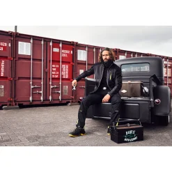 Terrax Workwear Herren-Strickfleecejacke schwarz/gelb Größe M