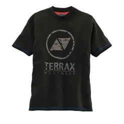 Terrax Workwear T-Shirt schwarz-royal Größe XL