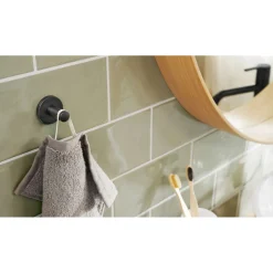 Tesa Handtuchhaken Moon mattschwarz