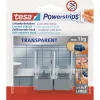 Tesa Powerstrips transparent matt chrome