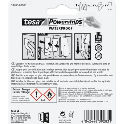 Tesa Powerstrips Waterproof Duo Haken Metall und Plastik