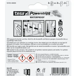 Tesa Powerstrips Waterproof Haken Small Metall und Plastik