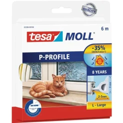 Tesa P-Profil-Gummi 10 m braun für Spalten von 2-5 mm