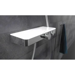 Thermostat-Duscharmatur Ocean chrom/weiß mit Ablage