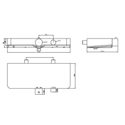 Thermostat-Duscharmatur Ocean chrom/weiß mit Ablage
