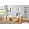 Ticaa Einzelbett Leni Kiefer mit 4er Funktionsschubkasten 90 x 200 cm
