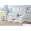 Ticaa Einzelbett Leni Kiefer weiß mit Zusatzbett 90 x 200 cm